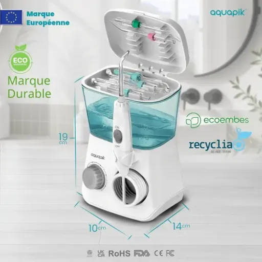 Test Aquapik Hydropulseur Advanced : un jet dentaire complet qui fait le job sans chichis