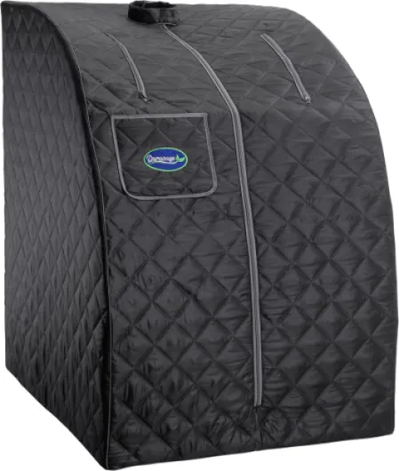 Durasage Sauna à vapeur personnel léger et portable pour la relaxation à la maison, minuterie de 60 minutes, générateur de vapeur de 800 W, chaise incluse (noir)