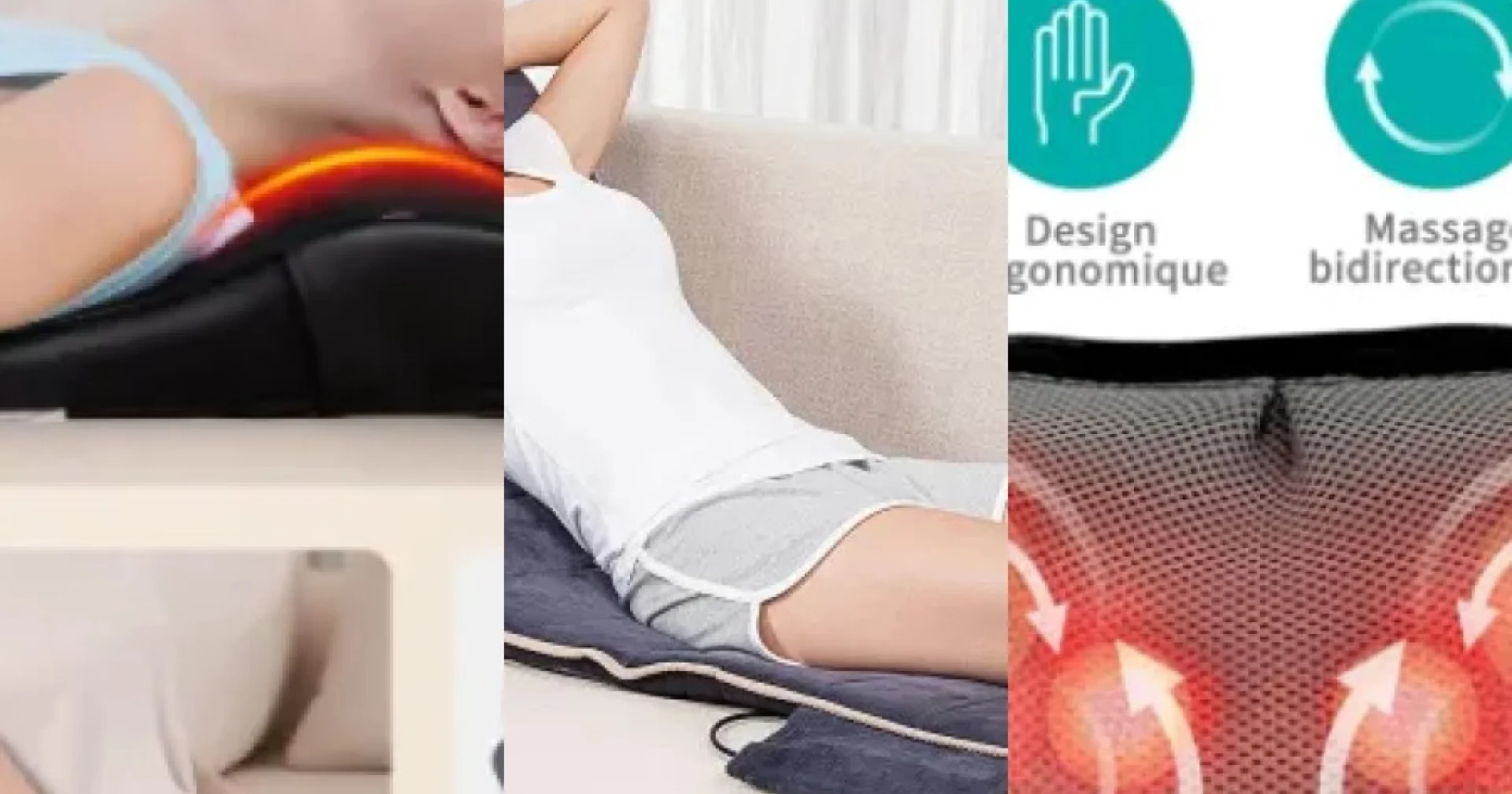 Top Coussins de massage shiatsu chauffants