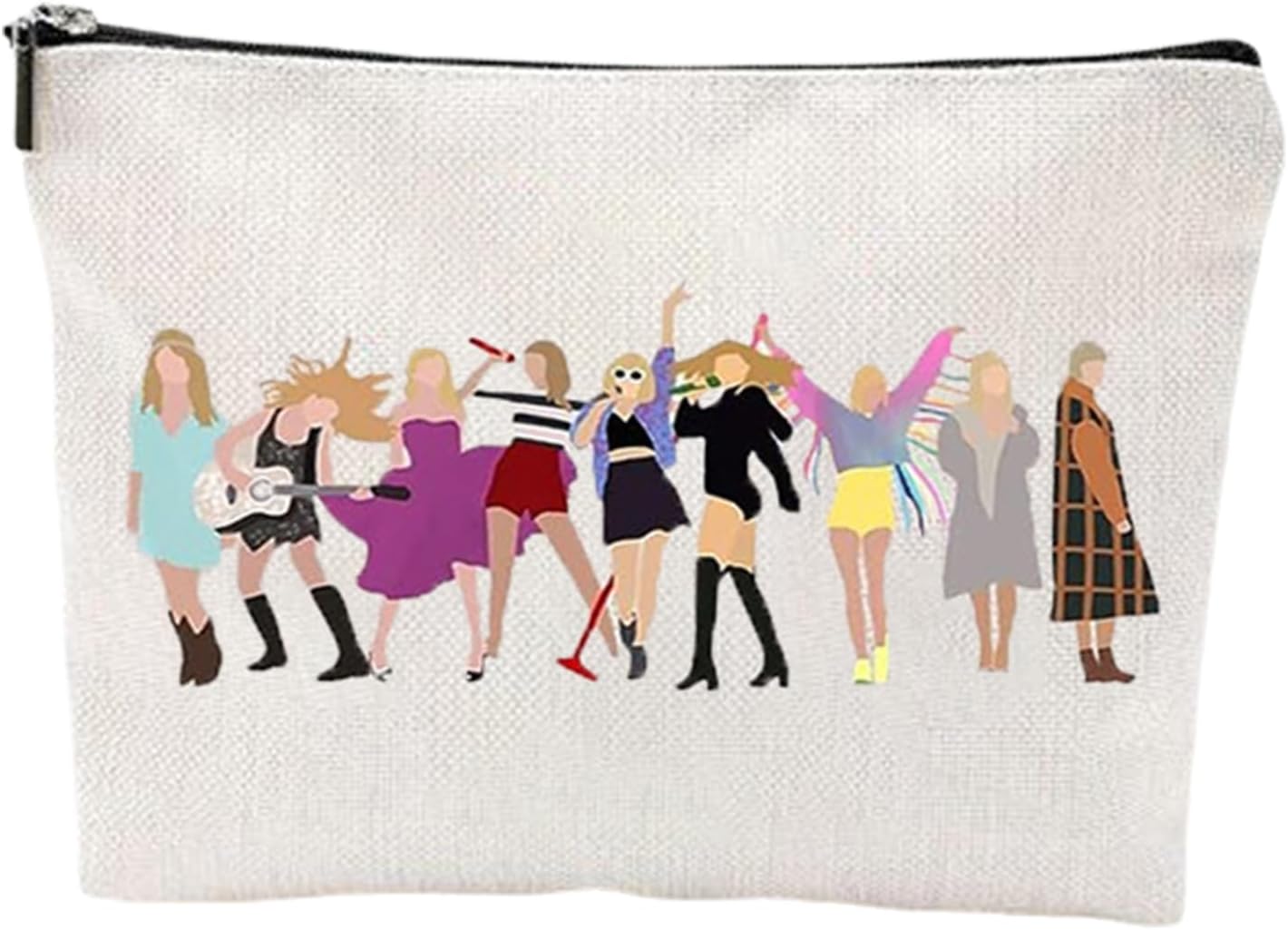 CutitiUU Sac à cosmétiques imprimé Rock Girl,Trousse de Maquillage pour Amateurs de Musique,Cadeau inspiré de l'album,Pochette à cosmétiques en Toile imprimée Album,Trousse de Maquillage Unique (G)