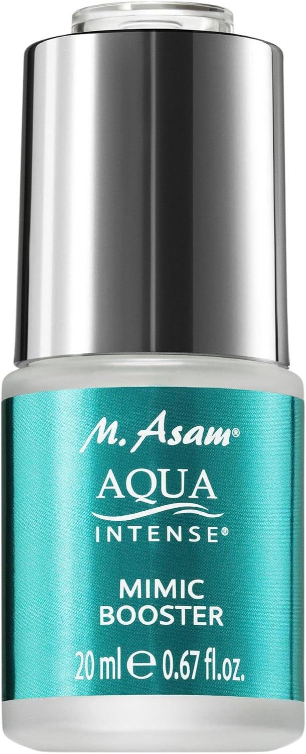 M - Asam AQUA INTENSE Mimic Booster Serum (20 ml) : Sérum hyaluronique avec peptide high-tech pour lisser rides d'expression, pattes d'oie, front et sourire - Soin visage ciblé
