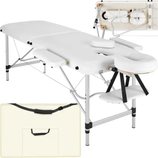 Avis TecTake Table de Massage Pliante 2 Zones Aluminium : une table légère et pratique pour usage pro ou à domicile