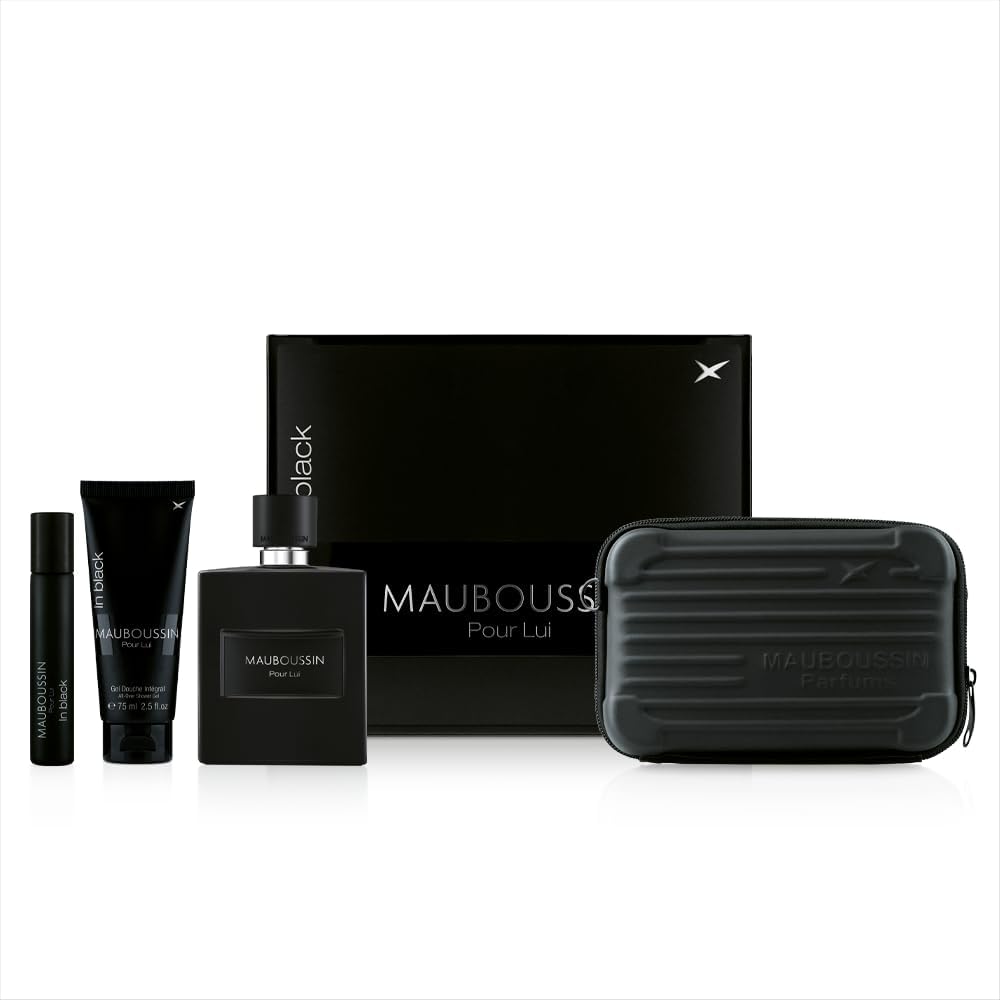 Coffret Prestige 2024 Pour Lui In Black : Eau de Parfum 100ml, Gel Douche 75ml, Travel Spray 20ml & Sac Bandoulière