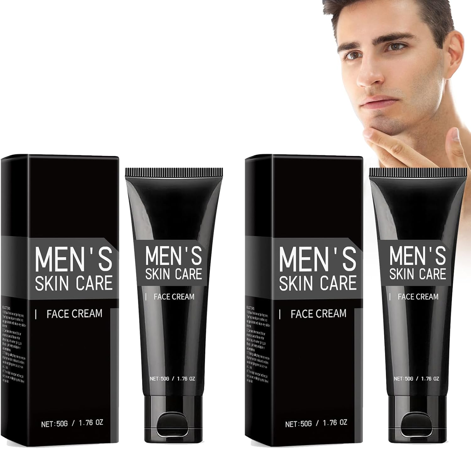 Crème De Maquillage Pour Hommes, Crème Correctrice Hydratante Pour Homme, Maquillage Hydratant, Crème Anti-Cernes Pour Hommes, Éclaircir Le Teint Et Masquer Les Pores, 2pcs Men's Makeup Cream