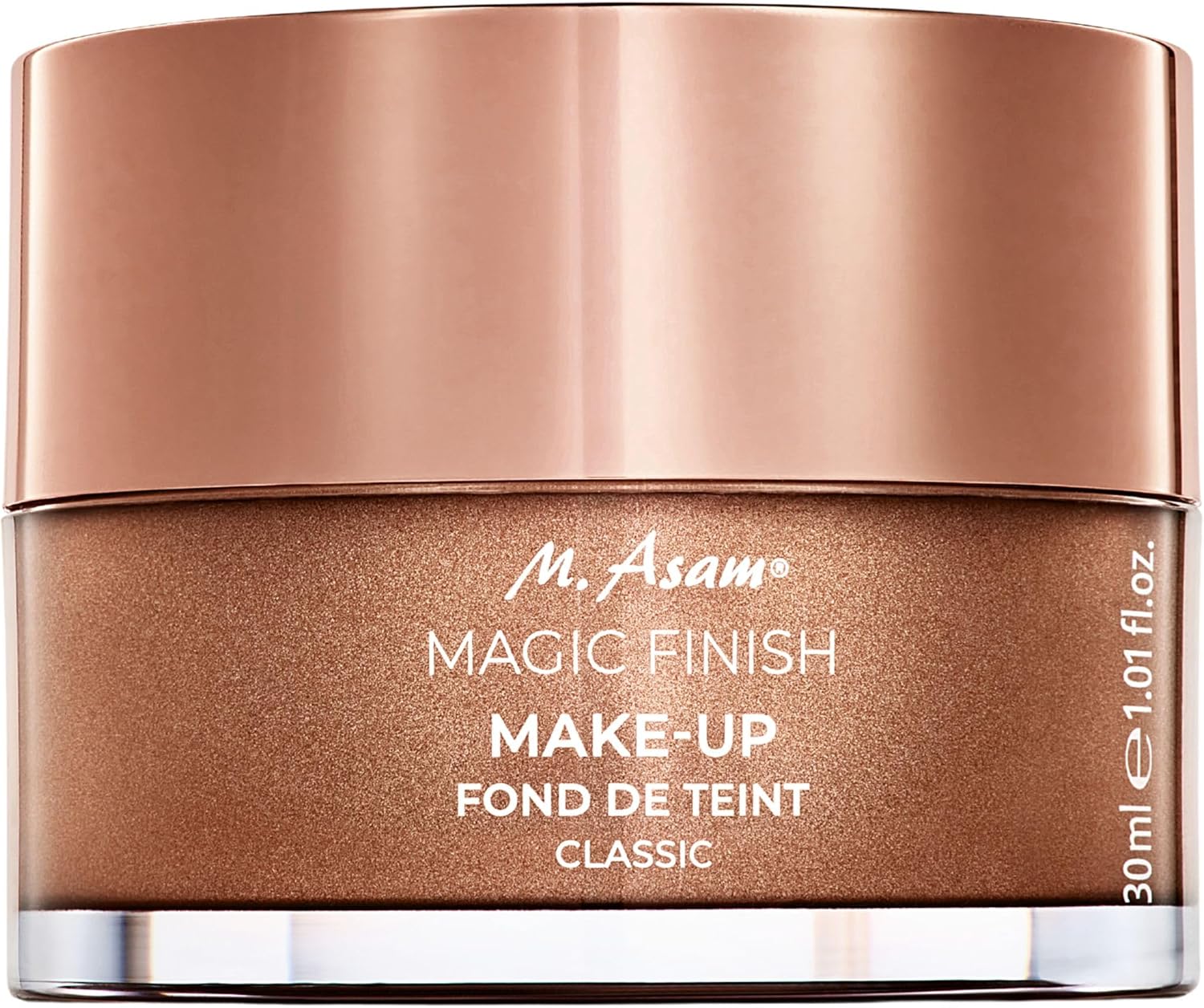 M - Asam MAGIC FINISH Fond de Teint Mousse Classic (30ml), une Base Maquillage 4-En-1 : Primer, Make Up, Poudre & Anti-Cernes, Fond de Teint Naturel & Léger pour Tout Type de Peau, Végétalien