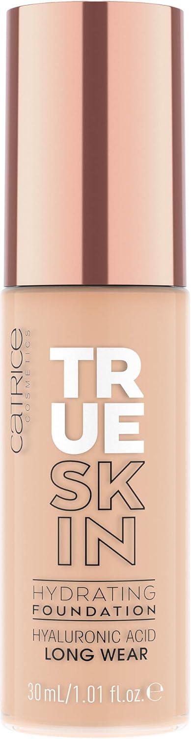 Catrice True Skin Fond de teint hydratant à l'acide hyaluronique longue tenue n° 004 Porcelaine neutre Nude, nourrissant, mat, naturel, mat, végétalien, sans paraben, 30 ml