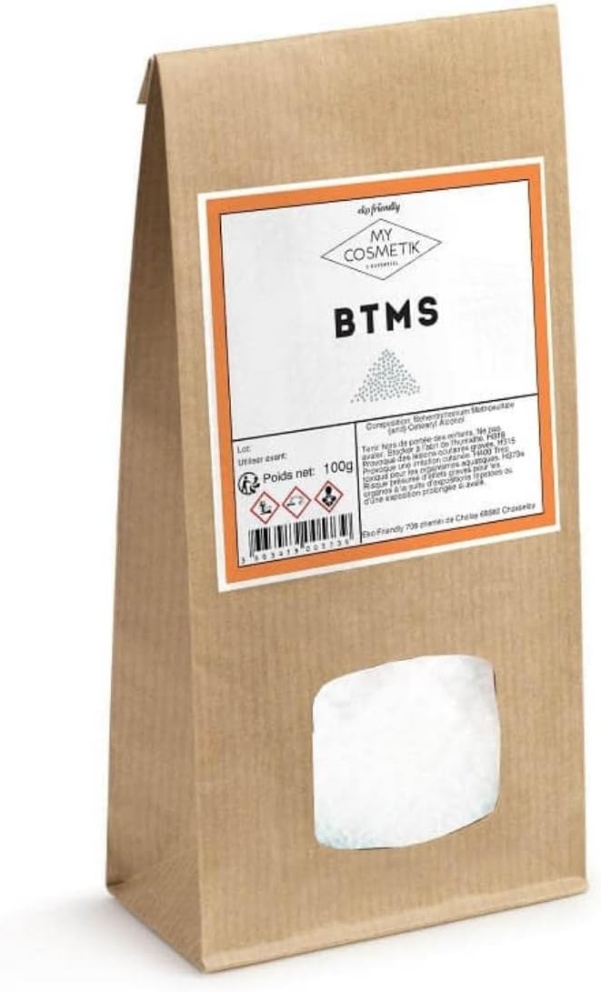 BTMS végétal - Conditionneur capillaire - Cire émulsifiante pour préparations capillaires - Qualité cosmétique - 100% d'origine végétale - Fabriqué en France - 100 g