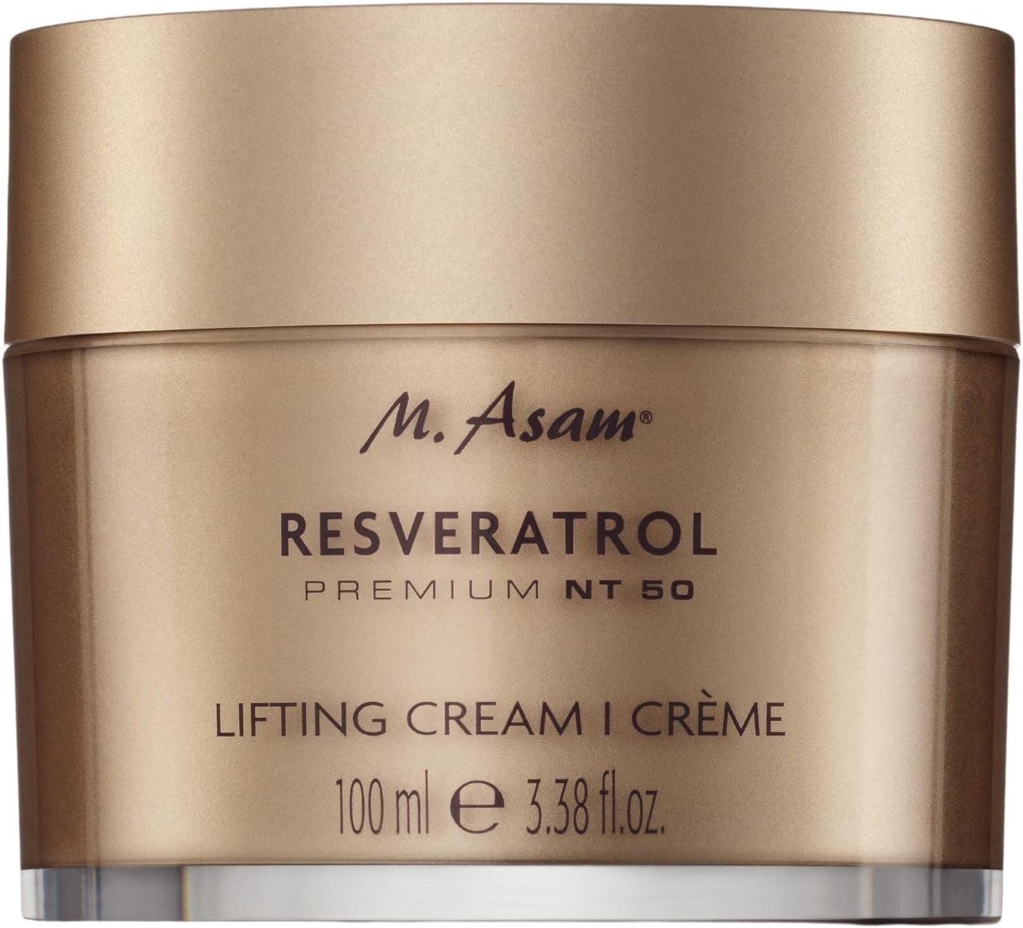 M - Asam RESVERATROL PREMIUM NT50 Crème lissante XXL (100ml) – Technologie NT50® brevetée pour une action ciblée, acide hyaluronique pour teint frais et hydraté, vegan