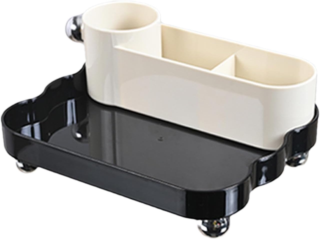 Boîte de rangement pour cosmétiques, multi-couches robuste pour maquillage – Design innovant pour soins de la peau avec garde-corps surélevé pour une meilleure protection