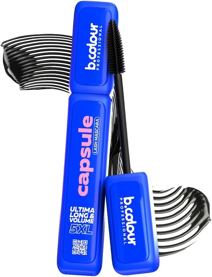 B.COLOUR PROFESSIONAL Tubing Mascara – Volume XXL, Longueur Exceptionnelle, Résistant à la Chaleur & à l'Humidité, Tenue 48h, Brosse Innovante et Facile à Retirer