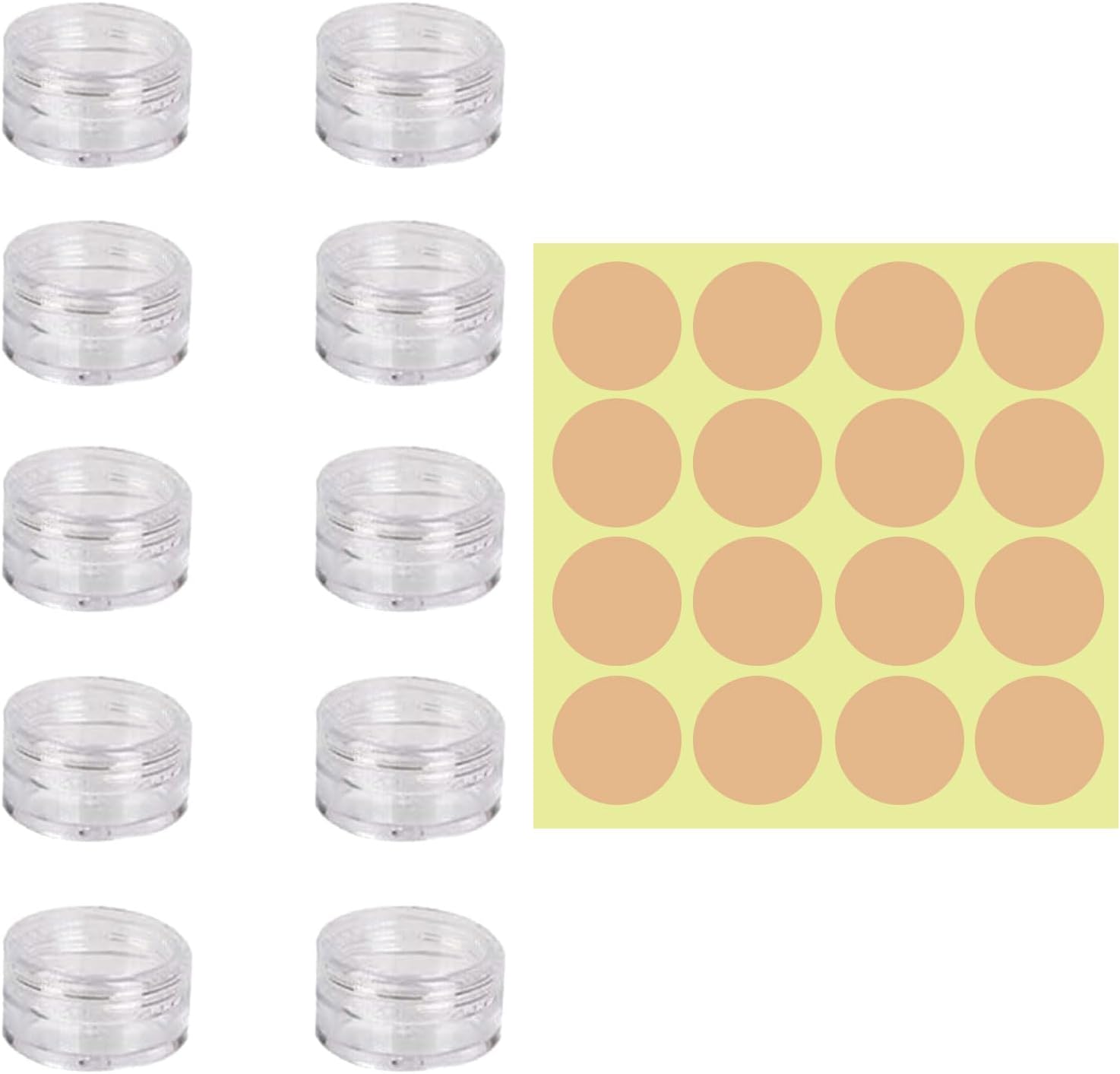 10 Pièces Pots Cosmétiques Vide en Plastique Clair De Voyage Conteneurs Cosmétiques Pot Échantillon pour Lotion, Crème, Stockage de Maquillage (10g / 10ml)