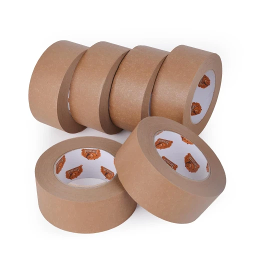 Ecologique Ruban Adhésif En Papier Kraft, Marron Ruban Adhésif D'emballage, Biodégradable Ruban Papier D'emballage, Sans Plastique, Totalement Recyclable, Lot de 6, 2inch x 60yard