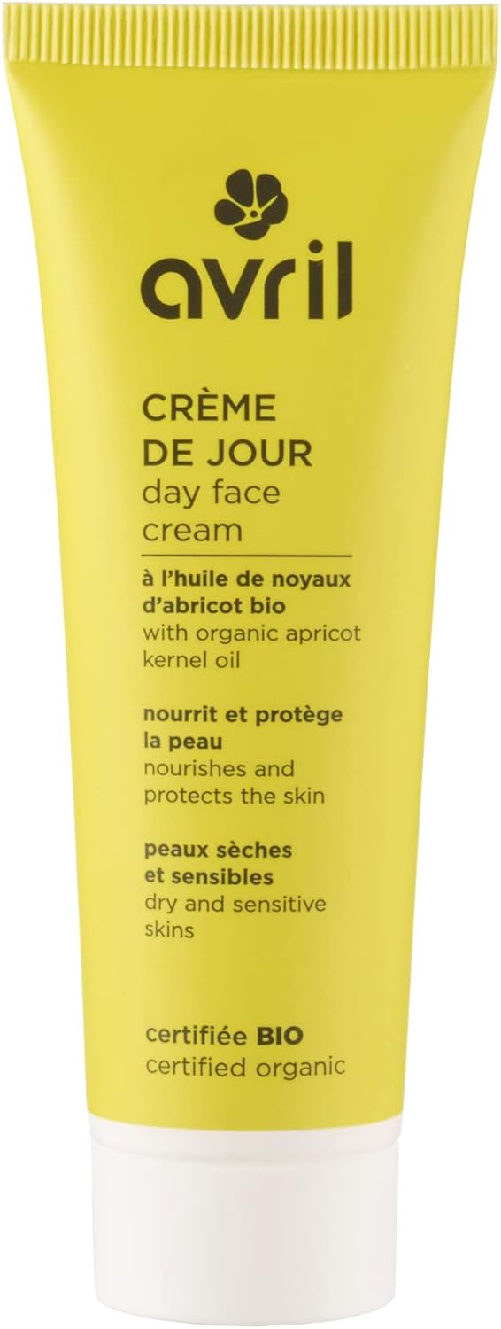 Crème de Jour Bio - Peaux Sèches & Sensibles - Nourrit et Protège - 99% d'Origine Naturelle - Certifié Bio Ecocert - Fabriqué en France - 50ml