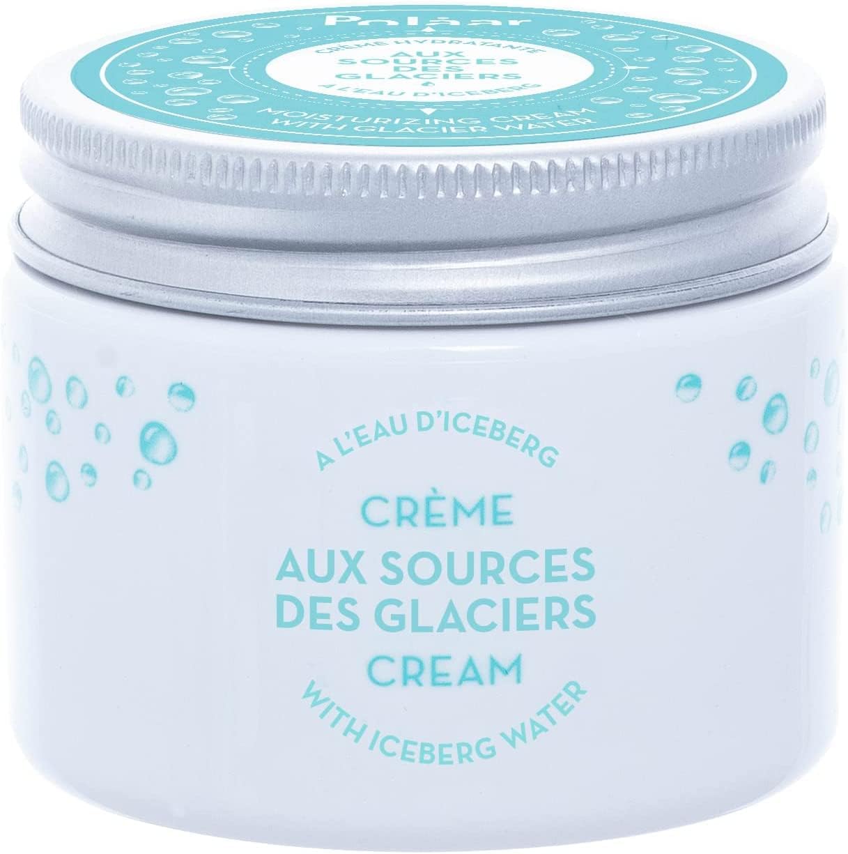 Polåar - Crème Hydratante Aux Sources des Glaciers à l’Eau d’Iceberg - Soin Hydratant à l’Acide Hyaluronique - Peau souple, douce, confortable - 95% Naturel, Vegan, Made in France - 50 ml