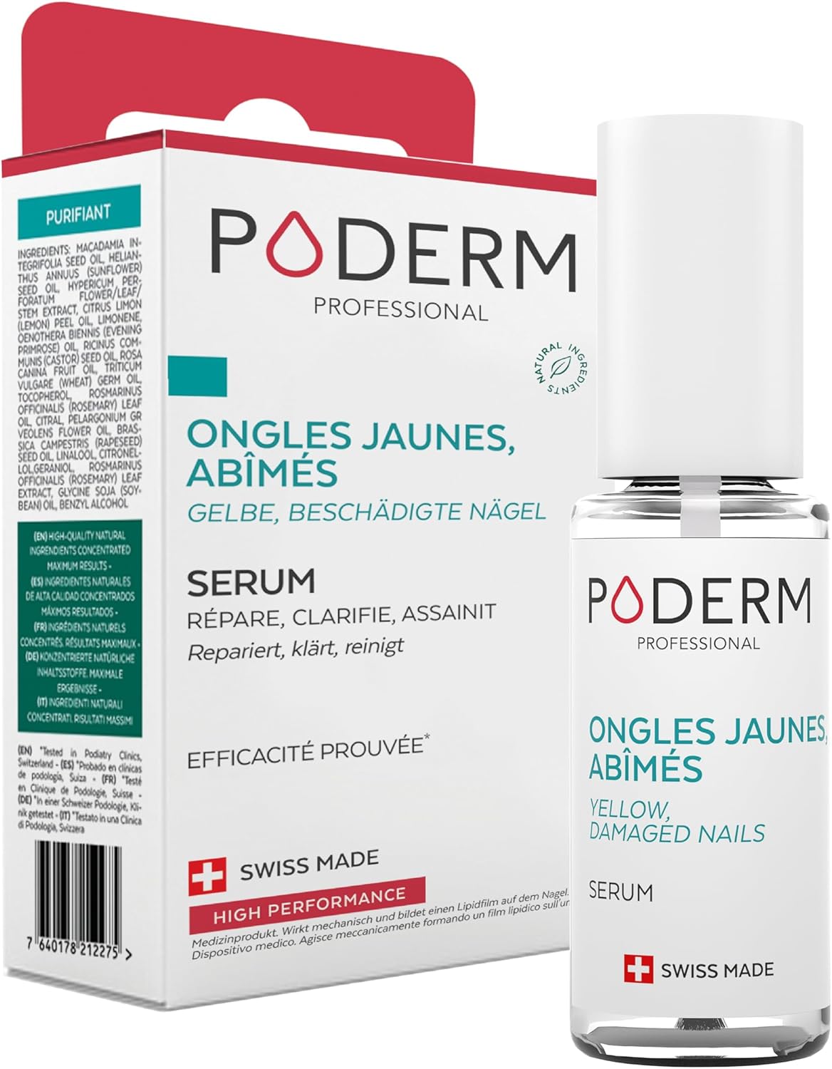 HUILE SERUM ONGLES JAUNES – Améliore l’apparence de l’ongle – Agit dès le 1er Jour - Clarifie & Lisse l’Ongle – Ingrédients 100% Naturels - Soin pied/main - Facile & rapide - Swiss Made