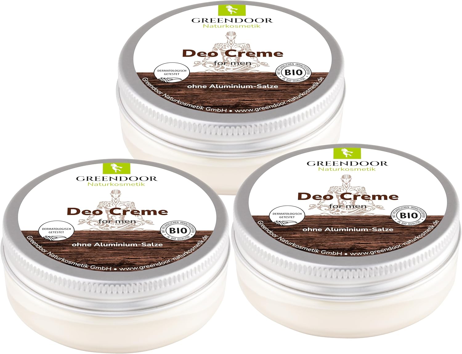 50ml Greendoor creme deodorant SANS ALUMINIUM, très efficace contre odeur de transpiration, vegan, naturel, sans conservateurs, BIO deo sans alcool, non testé sur les animaux