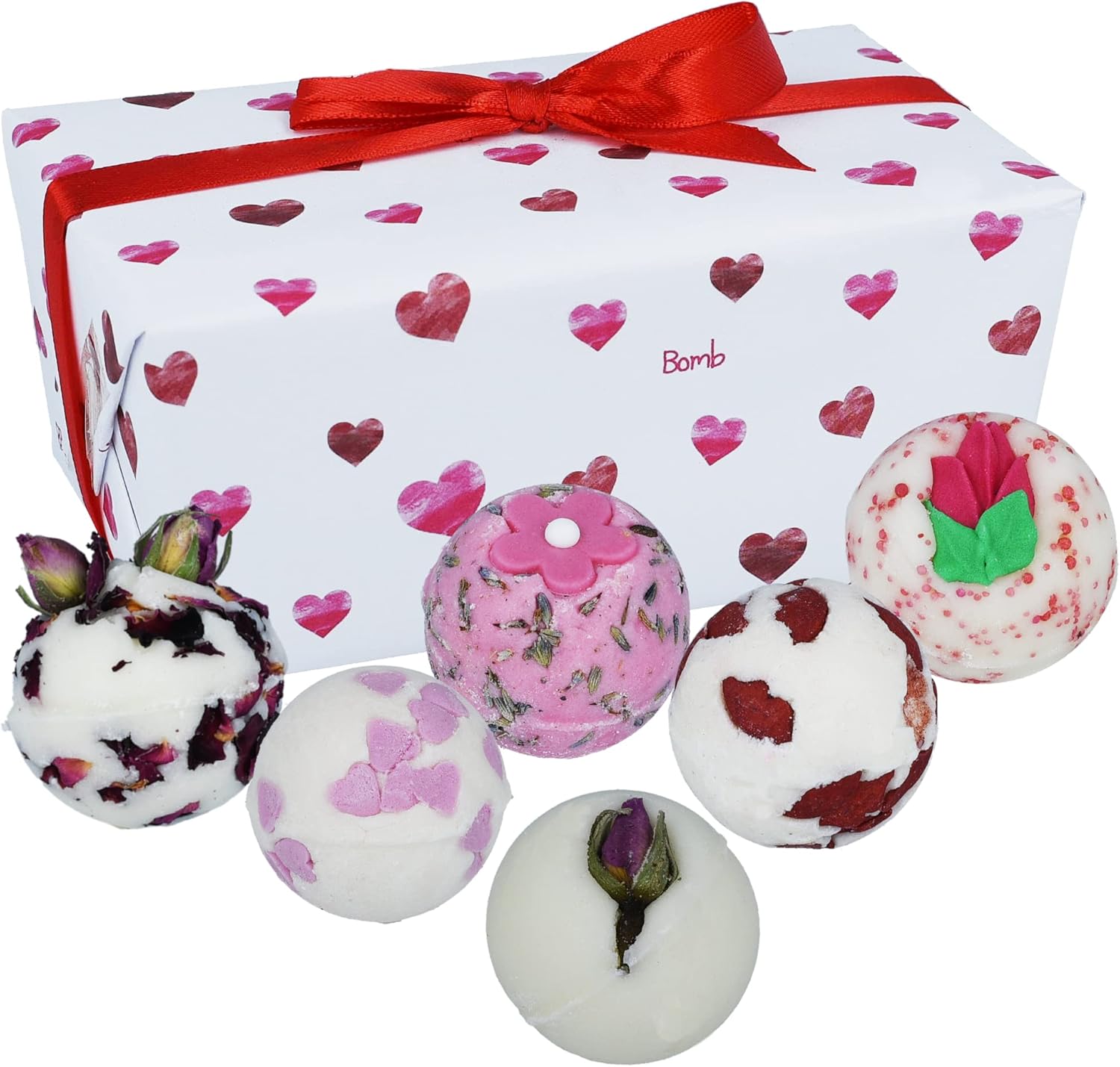 BOMB COSMETICS Little Box of Love Ballotin, Coffret Cadeau pour le Bain, 6 produits
