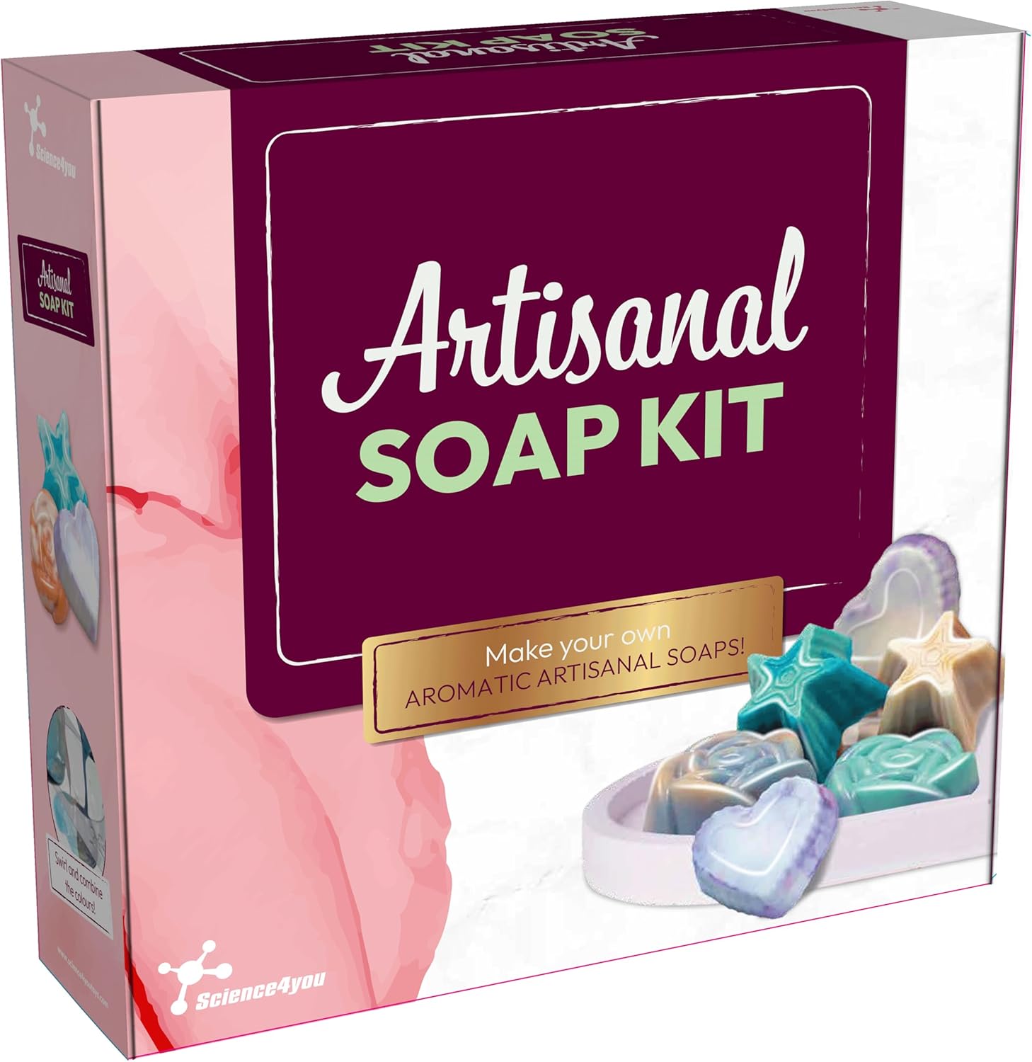 Kit de Fabrication de Savons - Fabriquez Vos Propres Savons avec ce Kit D'Artisanat, Fabriquez 3 Savons Parfumés différents, Kits D'Artisanat, Cadeau D'Artisanat pour Adultes