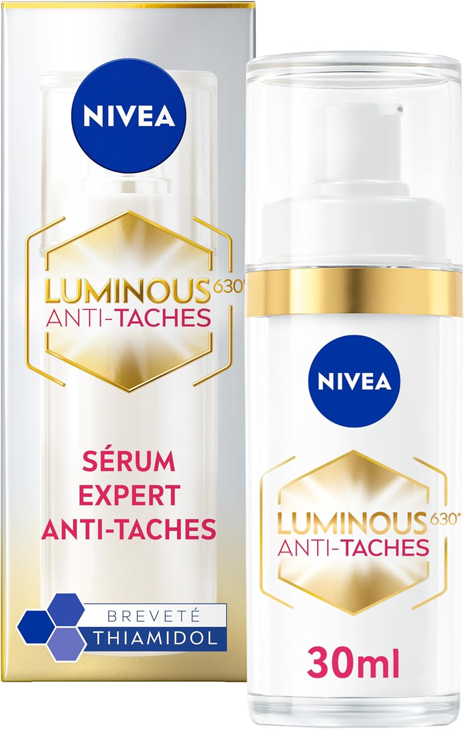 Luminous 630 Sérum Correcteur (1 x 30 ml), soin visage anti taches pigmentaires au Thiamidol & Acide Hyaluronique, soin femme anti taches, crème hydratante visage