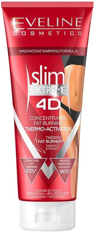 Eveline Cosmetics Slim Extreme Extreme 4D Thermo Activateur concentré de brûlure des graisses, 250 ml