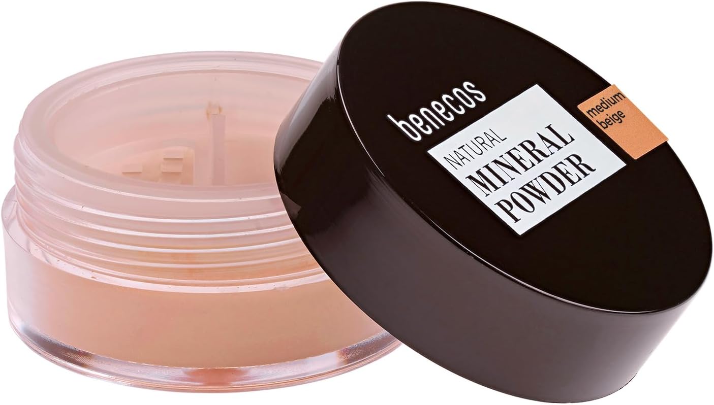 Benecos - Cosmétiques Naturels - Poudre Minérale - en Vrac - Mat - sans Talc - Vegan - Beige Moyen