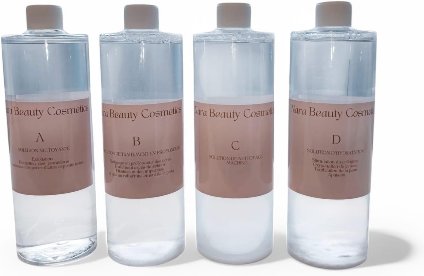 Kit Solutions pour Machine Hydra Facial - 4 Solutions de 500 ml