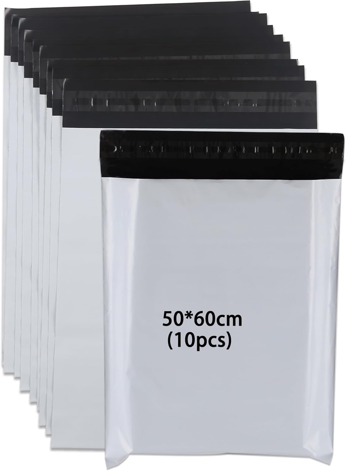 Emballage Colis Vinted 10Pièces Enveloppe Plastique Expedition 50cmX60cm / 19.6"X23.6"Pochette Envoie Colis Vinted Blanc Pochette Envoie Colis Opaque/étanche Et Résistant à L'humidité