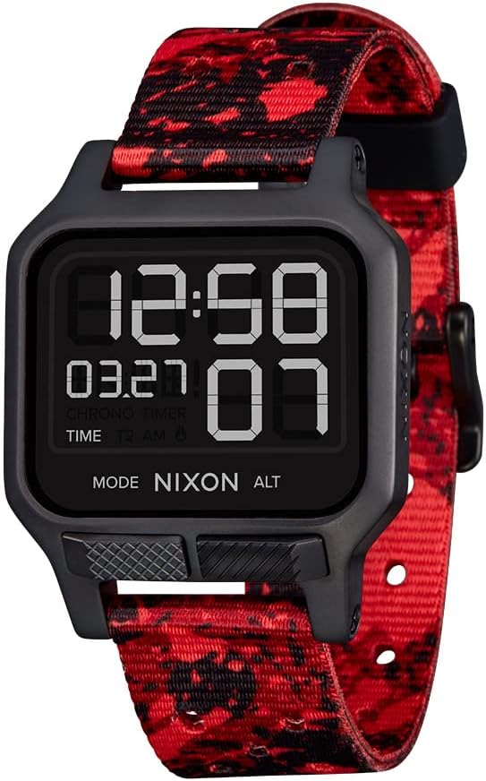 Heat A1320 - Montre de Sport Numérique Ultra-Mince pour Homme (38mm Visage, 20mm Bande PU/Caoutchouc/Silicone)