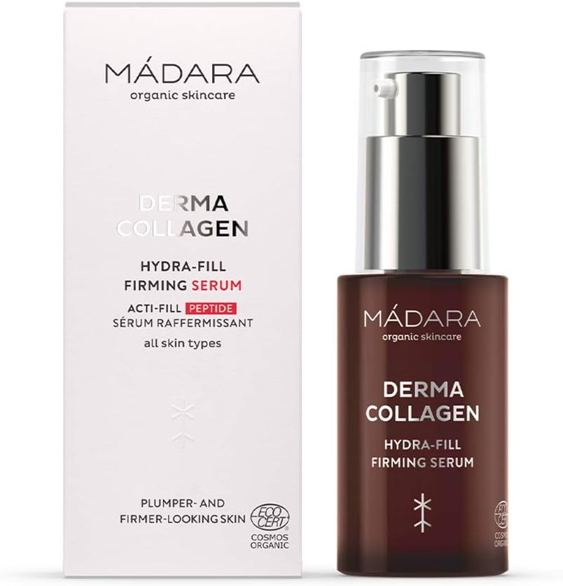 Organic Skincare - Derma Collagen Hydra-Fill Sérum Raffermissant - 30 ml, Avec Peptides Naturels Biotechnologiques, Microalgues et Acide Hyaluronique, Léger, Texture Innovante, Vegan