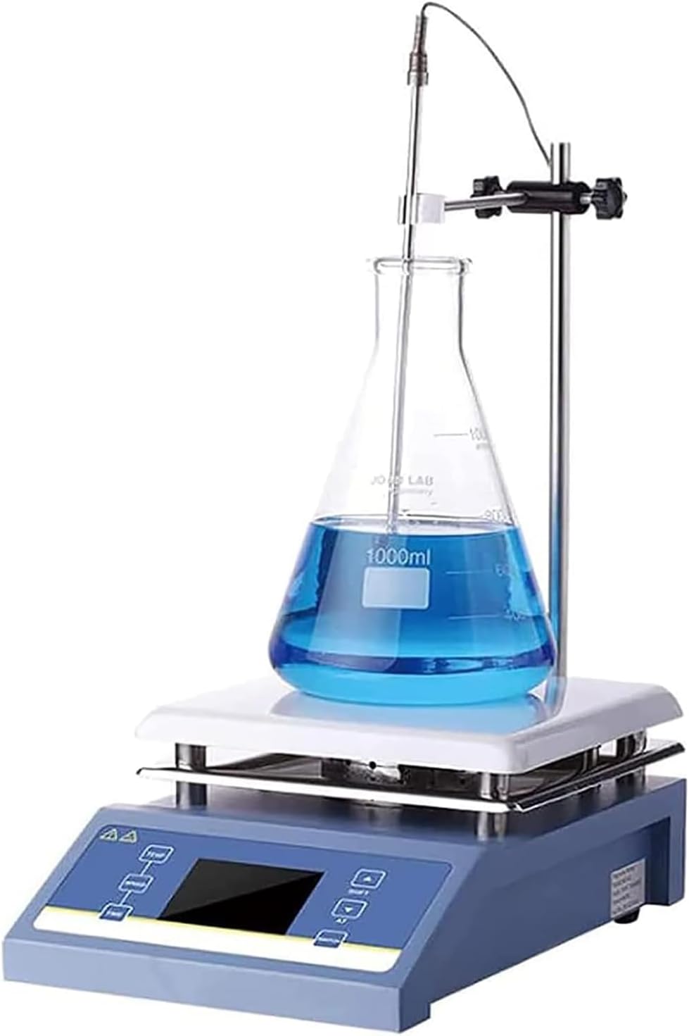 Agitateur magnétique de laboratoire 5L, plaque chauffante digitale, vitesse 200-2000 RPM, avec affichage LED et capteur de température, pour la chimie, la biologie, les expériences scientifiques.