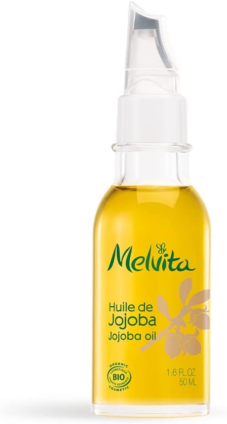 Huile de Jojoba Bio Soin Hydratant/Nourrissant Visage, Corps/Cheveux Flacon avec Applicateur Précision, 50 ml