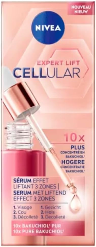 Cellular Expert Lift Sérum Liftant au Bakuchiol (1x 30 ml) — Sérum visage enrichi en Bakuchiol pur — Soin Anti-Âge Raffermissant