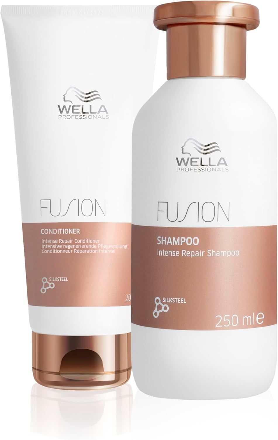 Wella Professionals Fusion Shampoing, Après-Shampoing et Masque Réparation Intense pour Cheveux Abîmés jusqu'à 95% plus Résistants à la Casse