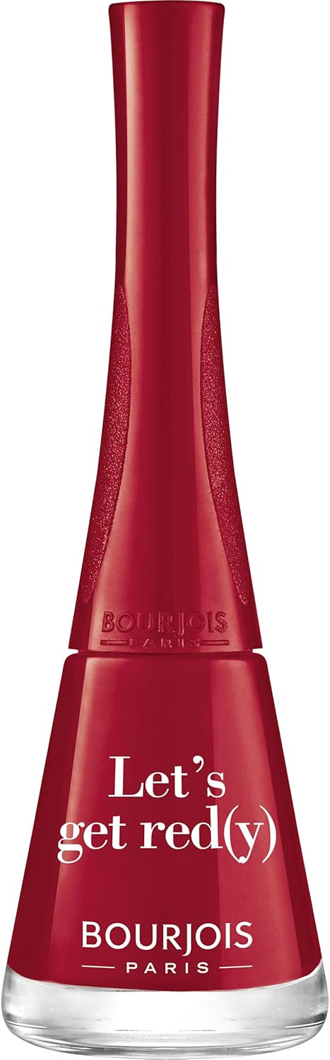 Vernis À Ongles 1 Seconde 09 Let'S Get Red(Y) - Séchage Rapide En 50 Secondes - Pinceau Panoramique Anti Débordement - Application Facile - Couleur Intense - 9 ml