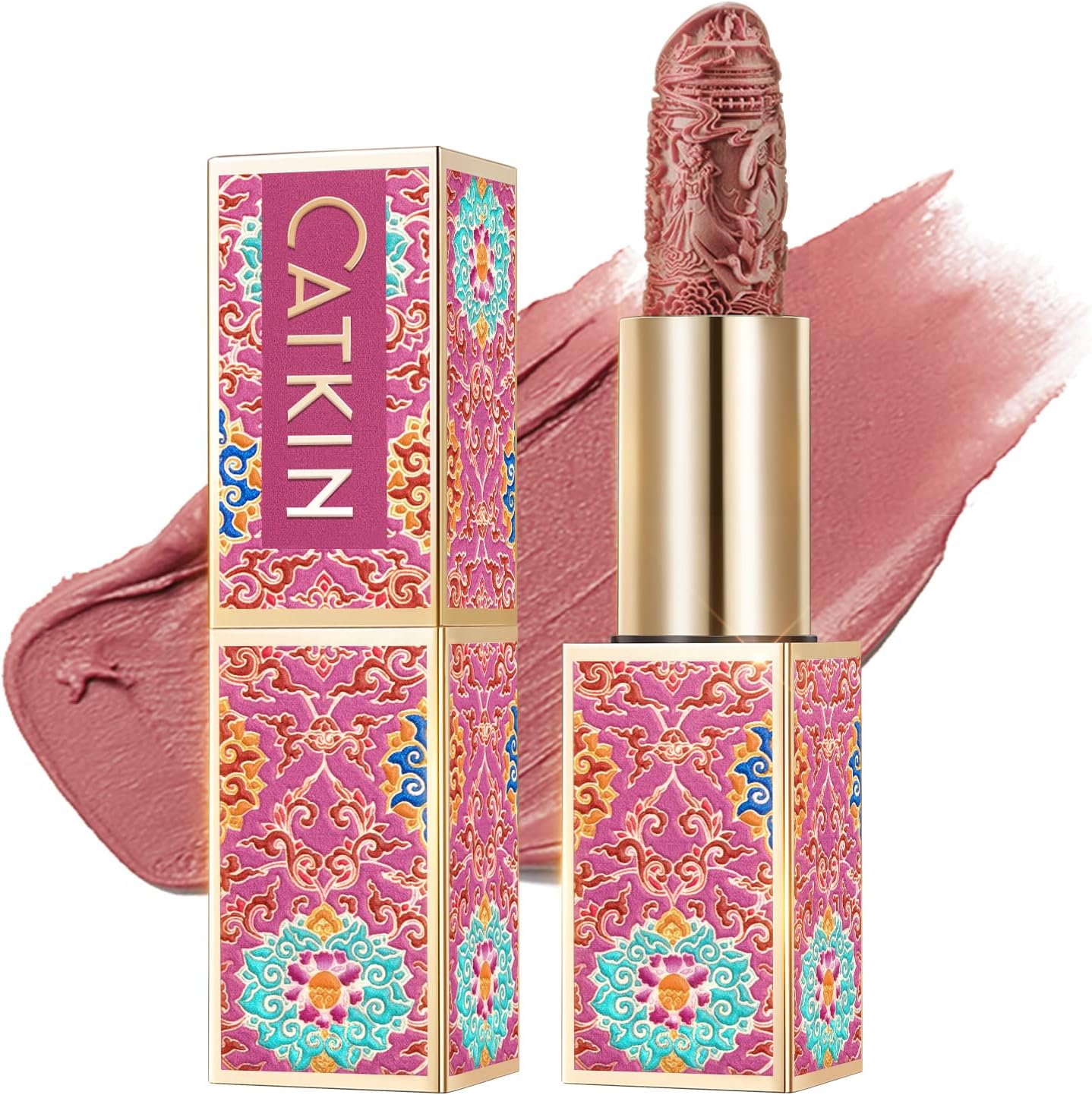 Rouge à lèvres Semi-mat, Rouge a Levre Mat Longue Tenue, Hydratant Couleur à fort Impact Infusé de Vitamine E et d’huile d’avocat lisse Texture Douce