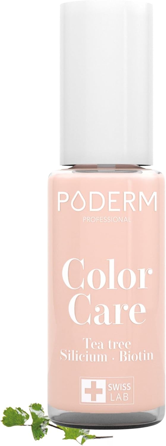 MYCOSE ONGLES - Vernis Couleur TEA TREE - Prévention & Traitement des Ongles Jaunes/Abîmés par MYCOSE - SOIGNE & COLORE - Formule Unique - Marque Suisse (Rose Poudrée)