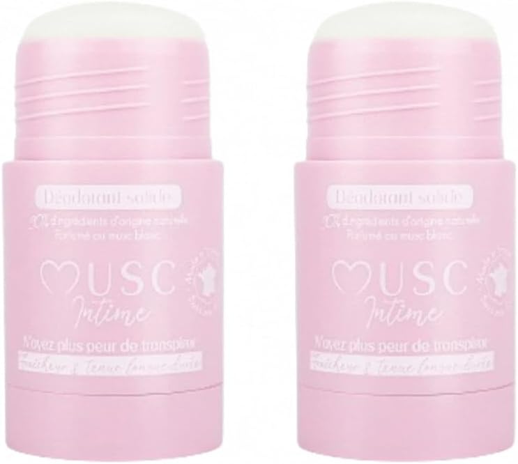 La Marque Officielle - Déodorant Anti Transpirant - Musc Blanc – Anti Mauvaises Odeurs - 90% D'Ingrédients Naturels – Sans Sel D'Aluminium Ni Pertubateur Endocrinien - Lot de 2x50g