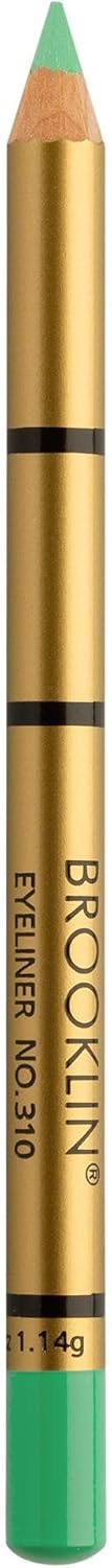 Crayon yeux Brooklin Waterproof - Résistant à l'Eau - Texture Crémeuse et Lisse - Application Facile - Longue Durée de Vie - Couleur 310 Vert Clair Mat