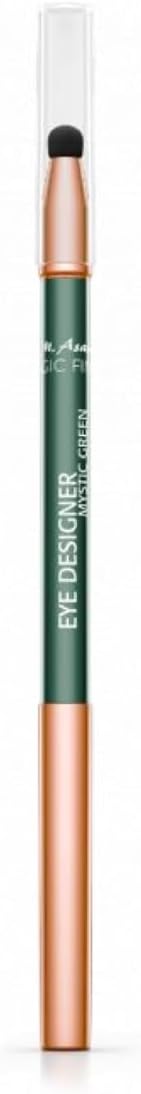 M - Asam MAGIC FINISH Stylo eyeliner Vert-mystique (0,28 g) – eyeliner vert waterproof, crayon mystique vert et fini mat pour les yeux, longue tenue jusqu'à 8 h, embout mousse idéal pour estomper