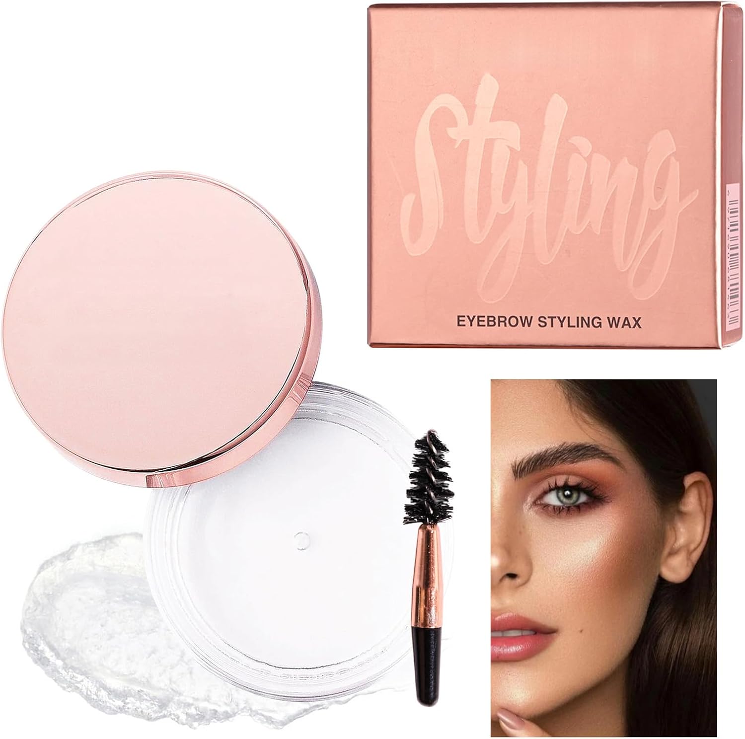 Cire à Sourcils Gel à Sourcils Transparent Cire à Sourcils Imperméable Sourcils Styling Savon Gel Fixateur Sourcils 4D Gel Fixateur Sourcils Brow Styling Soap Maquillage des Sourcils