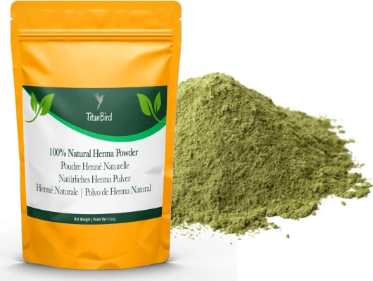 Titanbird 200g Henné en Poudre, Naturel - Jolie Reflet Roux Cuivré - Coloration Cheveux - Origine : Montagnes de l'Atlas - 100% Naturel, Pur et Sans Additifs - Poudre Fine de Qualité Supérieure
