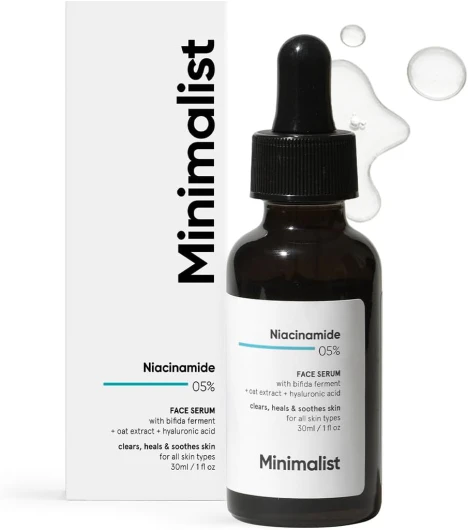 Sérum visage avec 5 % de niacinamide pour une peau claire et éclatante - Pour homme et femme 30 ml - Sérum jour et nuit pour peaux sèches et sensibles Noir 30 ml (1 pièce)