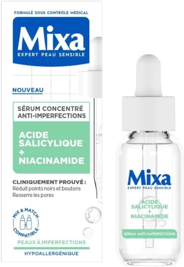 Sérum Concentré Anti-Imperfections - Pour peaux à imperfections - Enrichi en Acide Salicylique et Niacinamide - 30 ml