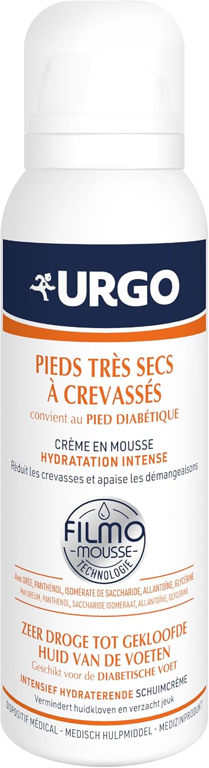 Filmomousse Hydratation Intense 125ML - Traitement pour les pieds très secs à crevassés - Convient au pied diabétique - Sans effet gras ni collant