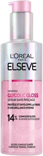 L'Oréal Paris - Sérum Sans Rinçage pour Cheveux Ternes - En Manque de Brillance - Acide Glycolique - Protocole de Soin Capillaire - Elseve Glycolic Gloss - 150 ml