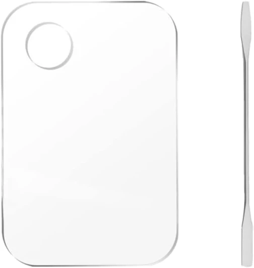 Palette De Maquillage, Plateau de Mélange de Maquillage, Palette de Maquillage Portable, Palette Acrylique Transparente, Palette de Maquillage Transparente et Spatules