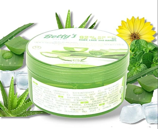 Gel à l'Aloe Vera Corps Visage et Mains 100% Naturel 300ml, Tout Type de Peau, Apaisant - Hydratant - Rafraichissant, Enrechie en Vitamine