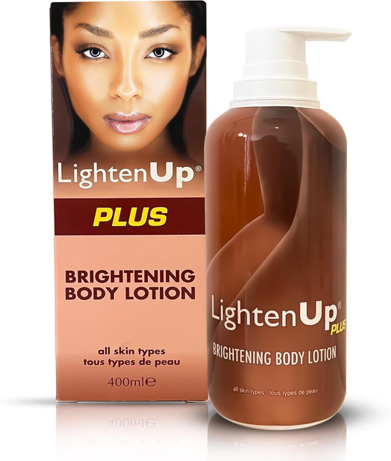 LightenUp, Lotion Éclaircissante - 13.5 Fl oz-400 ml - Crème Anti-Hyperpigmentation, Aide à Atténuer les Taches Sombres sur le Corps, Genoux, Coudes, Mains
