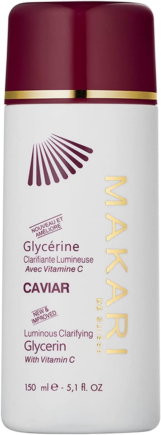 Makari Classic Glycérine Éclaircissante au Caviar 5.1fl.oz – Gel-Crème hydratante et éclaircissante pour le corps – Soins quotidien hydratants anti-âge, cicatrices acnéiques, décolorations et rides