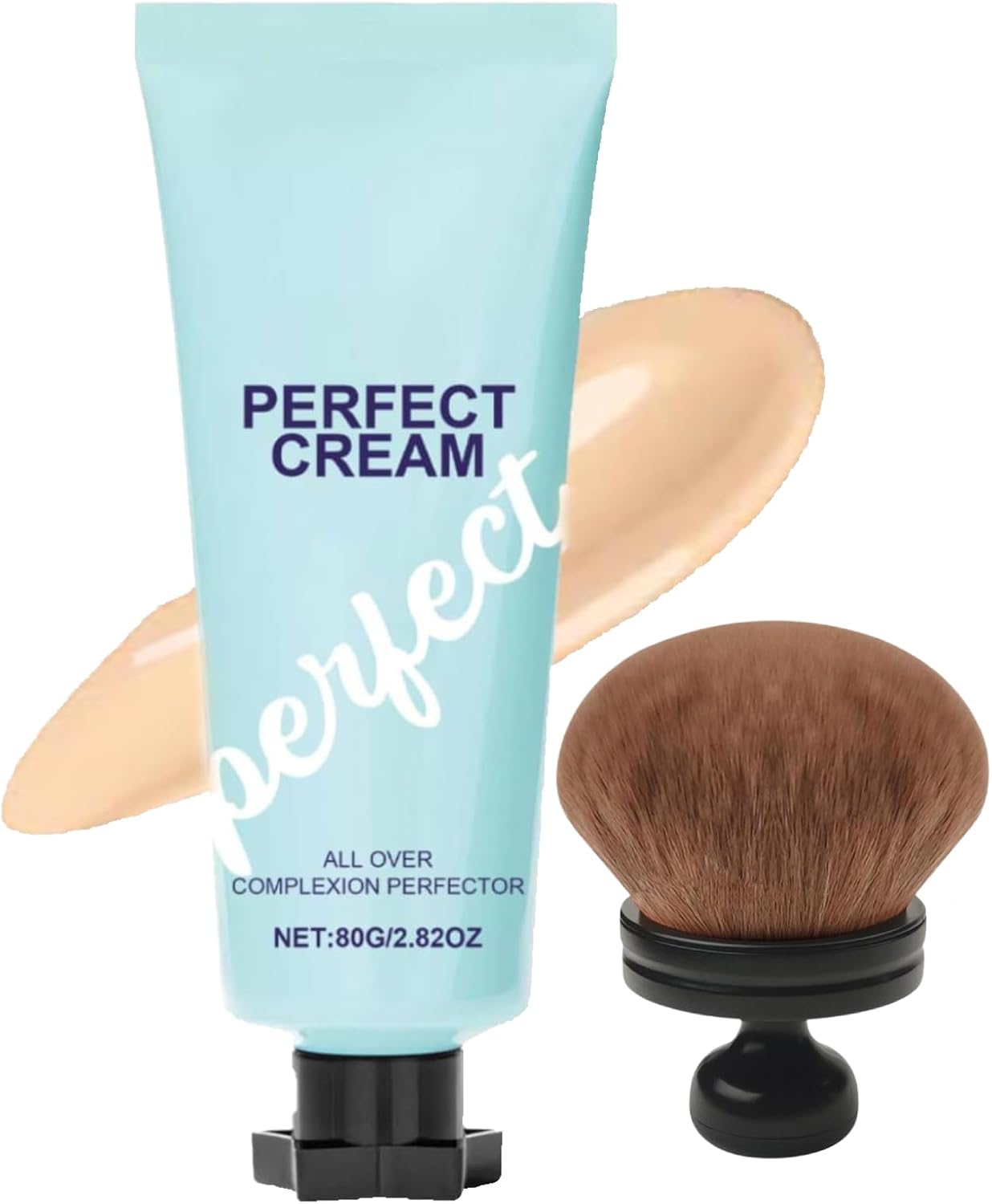 Creme All-Over Complexion Perfector, Creme Corps, Fond De Teints Jambes Waterproof Liquide, Maquillage Pour Le Teint Avec Brush, Fond De Teint Corps, Anti-Cernes (Ivory)